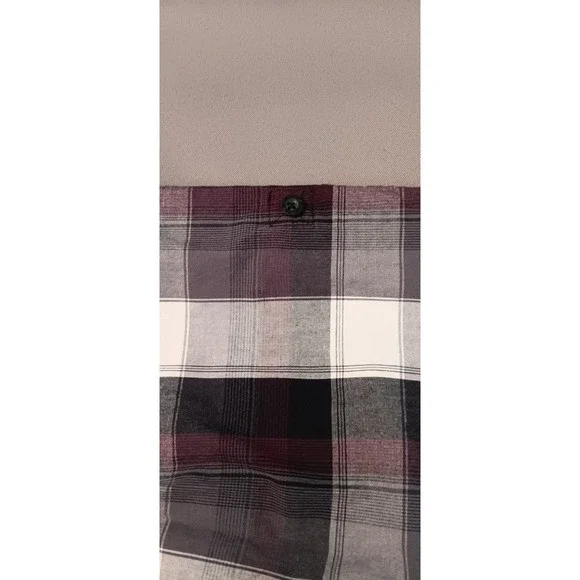 Helix Button Up Shirt Mens Purple Long Sleeve Plaid Size Large Y2k Skater Grunge - Picture 7 of 11